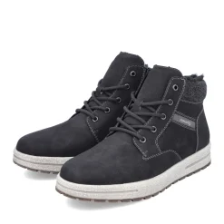 Best Rieker Meskie Sznurowane Buty W Kolorze Asfaltowo-Czarnym