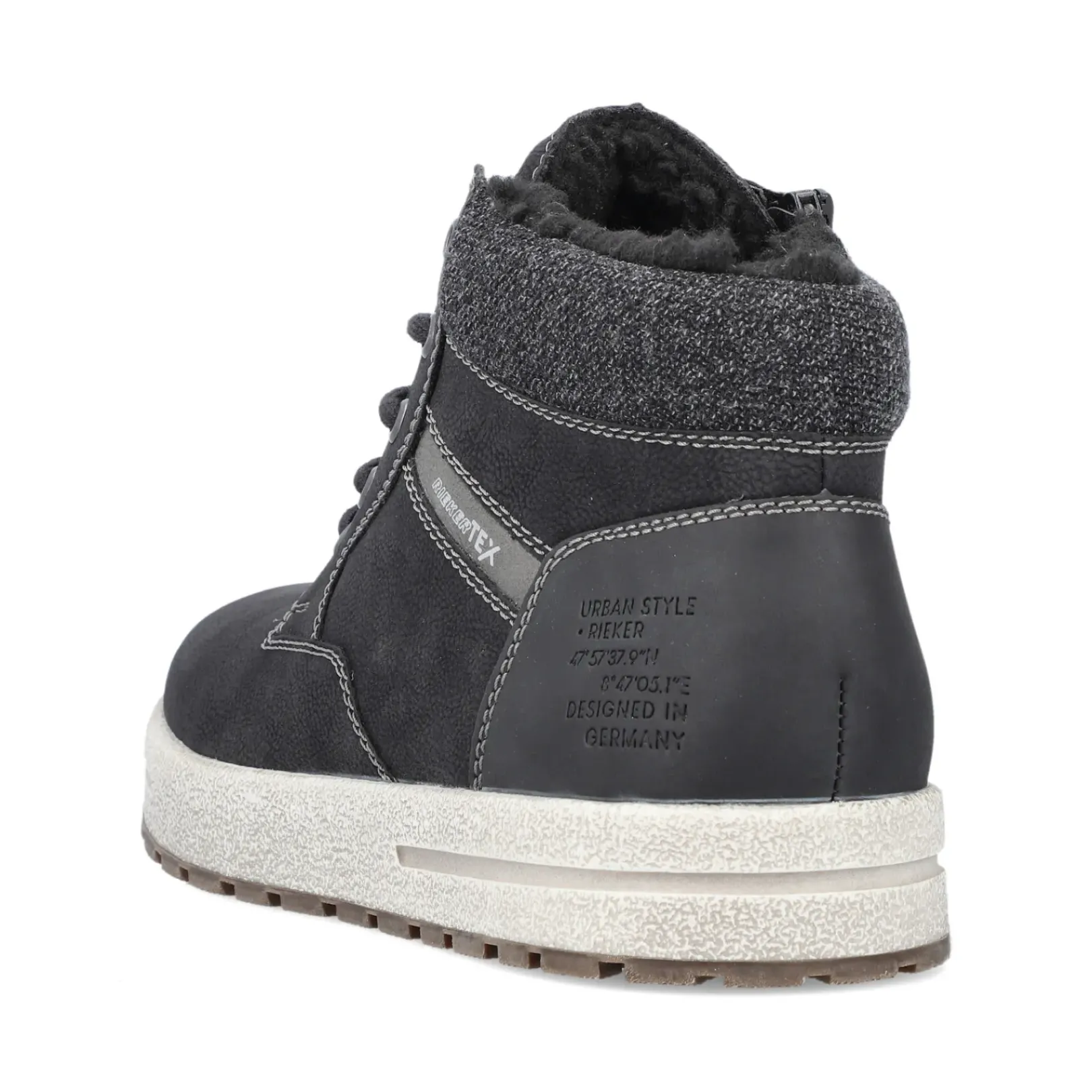 Best Rieker Meskie Sznurowane Buty W Kolorze Asfaltowo-Czarnym