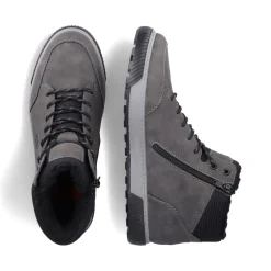 Best Rieker Meskie Sznurowane Buty W Kolorze Stalowoszarym