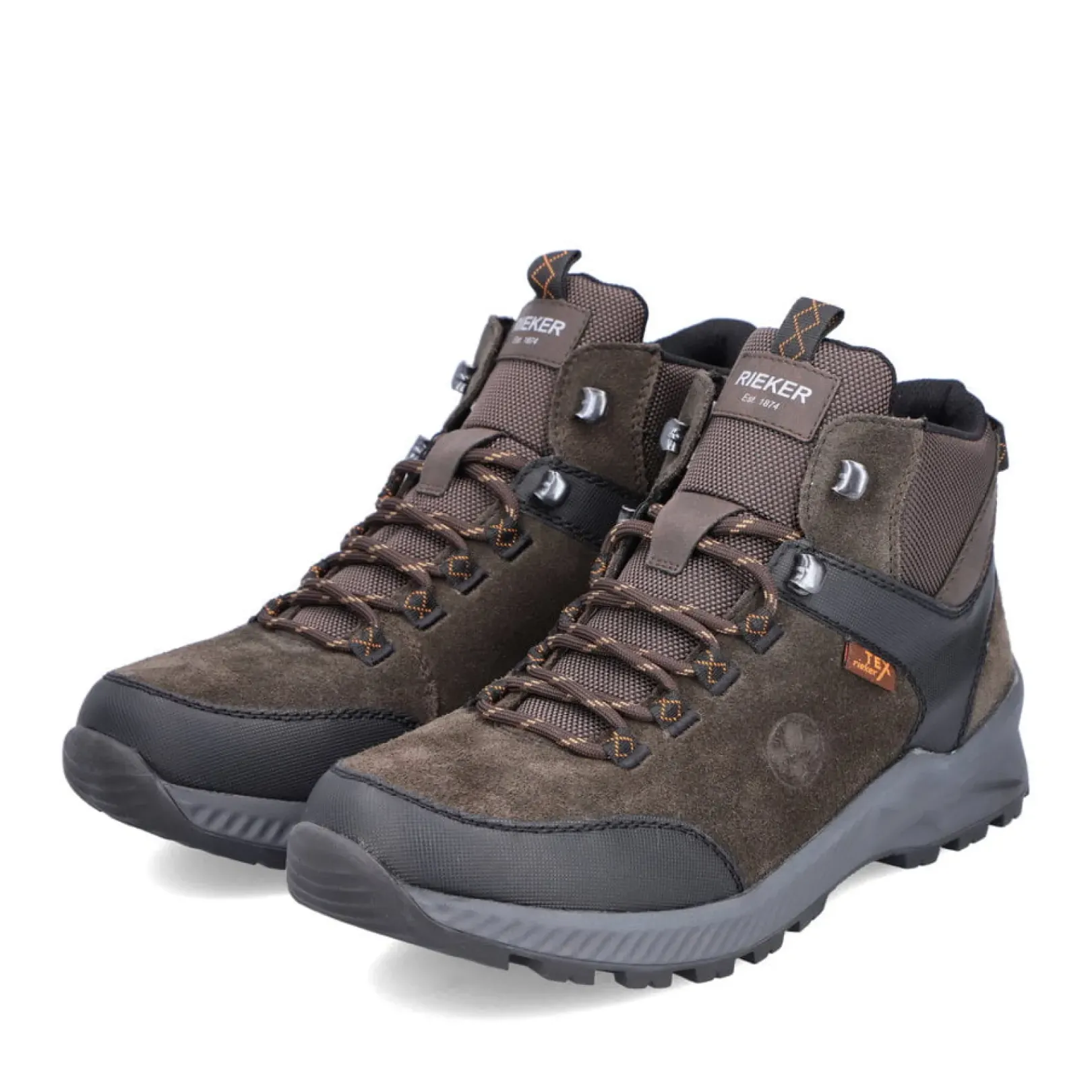 New Rieker Meskie Sznurowane Buty W Kolorze Kawowo-Brazowym