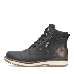 Clearance Rieker Meskie Sznurowane Buty , Nocna, Czarna