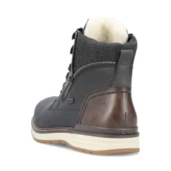 Clearance Rieker Meskie Sznurowane Buty , Nocna, Czarna