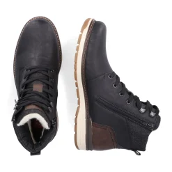 Clearance Rieker Meskie Sznurowane Buty , Nocna, Czarna