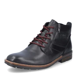 Hot Rieker Meskie Sznurowane Buty W Kolorze Czarnym, Blyszczacym