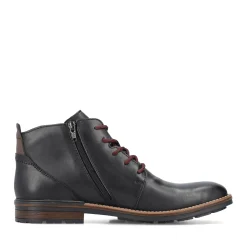Hot Rieker Meskie Sznurowane Buty W Kolorze Czarnym, Blyszczacym
