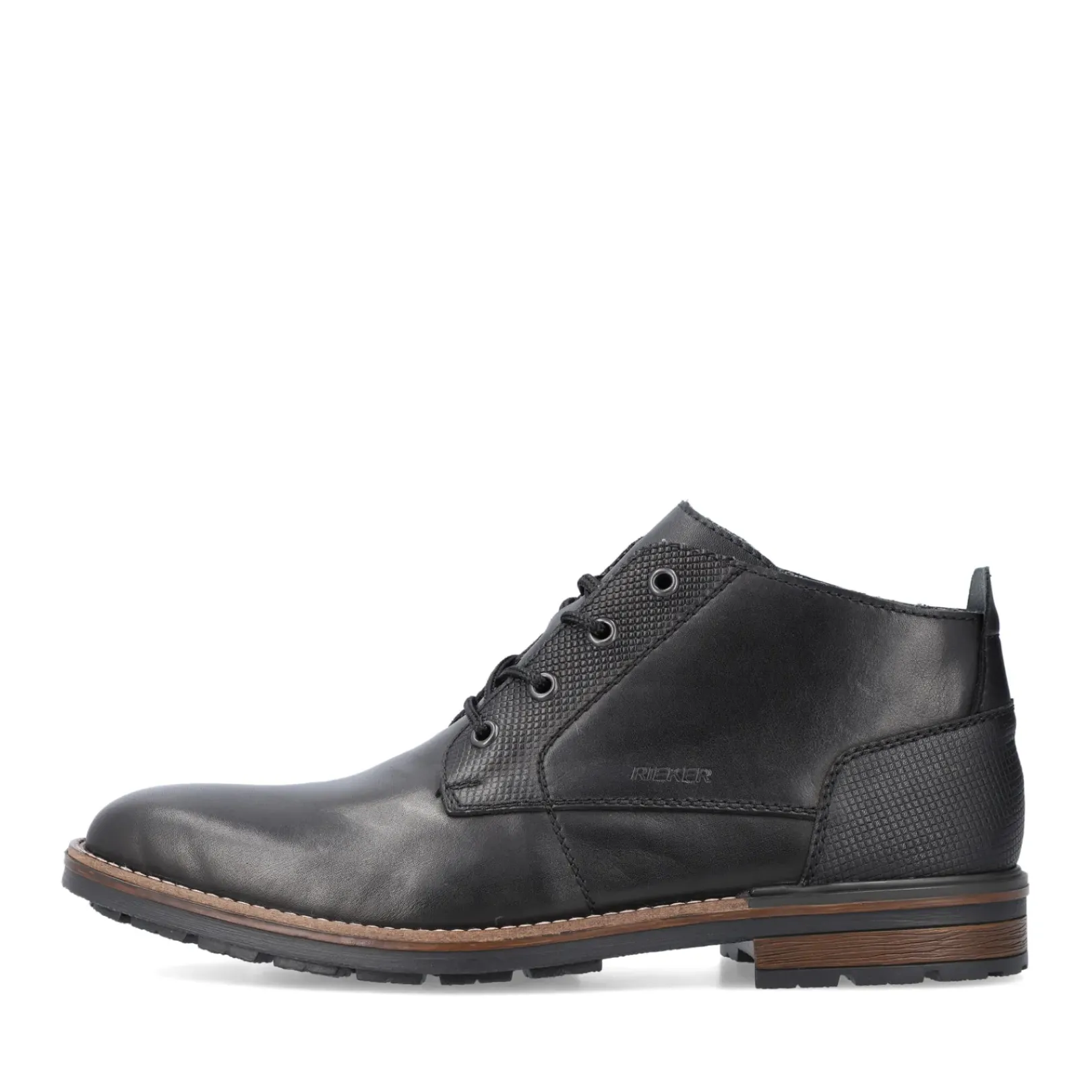 Discount Rieker Meskie Sznurowane Buty W Kolorze Czarnym, Blyszczacym