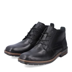 Discount Rieker Meskie Sznurowane Buty W Kolorze Czarnym, Blyszczacym