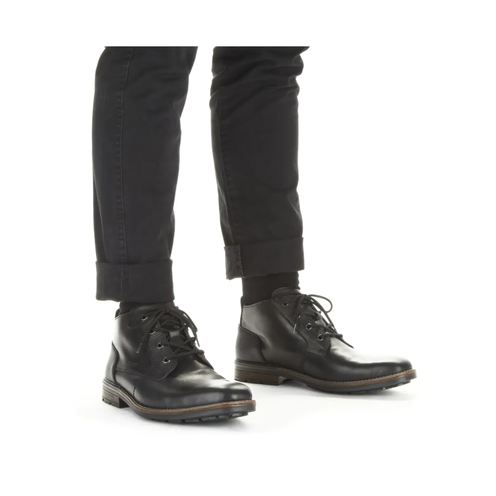 Discount Rieker Meskie Sznurowane Buty W Kolorze Czarnym, Blyszczacym