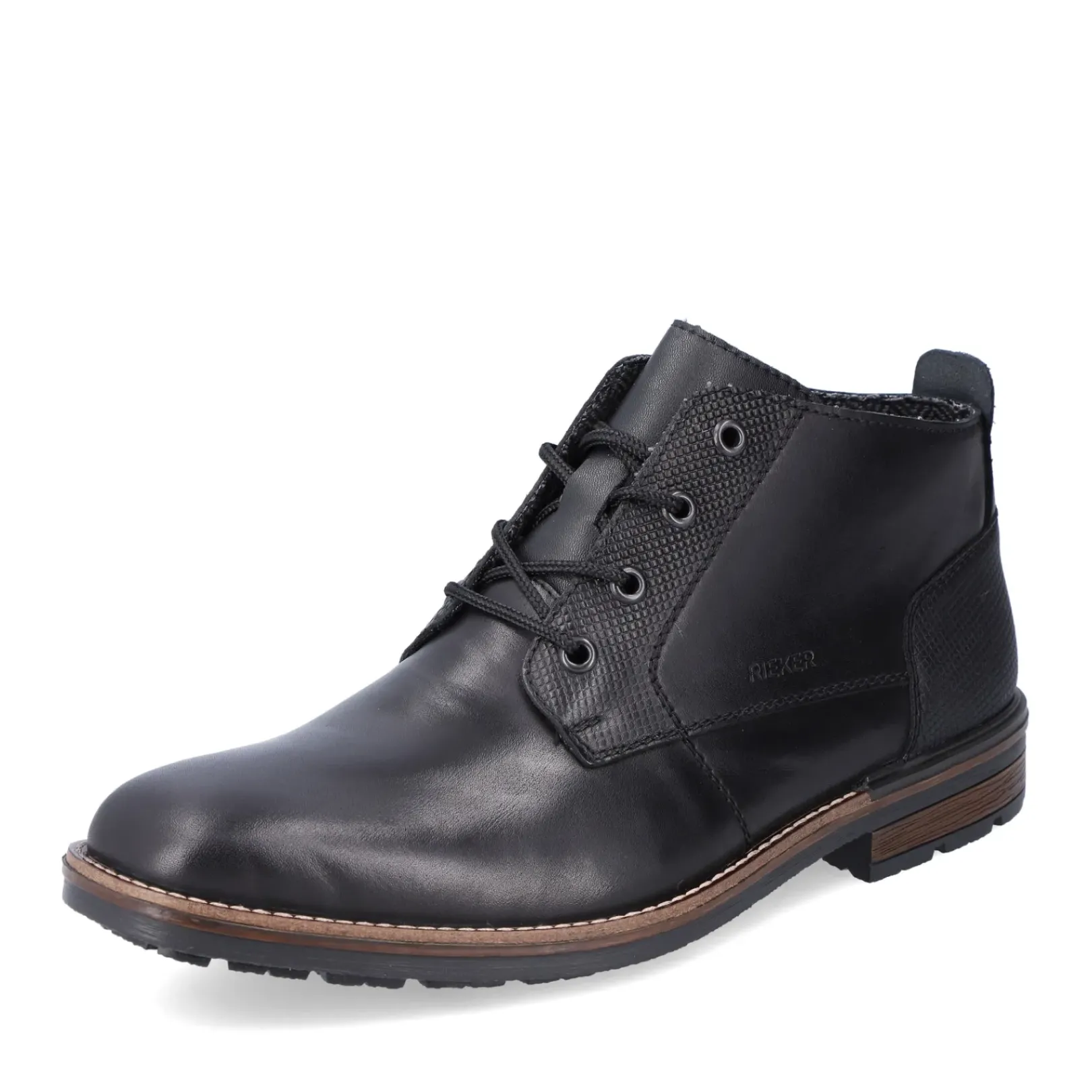 Discount Rieker Meskie Sznurowane Buty W Kolorze Czarnym, Blyszczacym