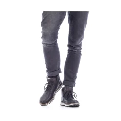 Hot Rieker Meskie Sznurowane Buty , Asfaltowe, Czarne