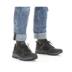 New Rieker Meskie Sznurowane Buty W Kolorze Kruczoczarnym