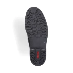 Outlet Rieker Meskie Sznurowane Buty , Asfaltowe, Czarne