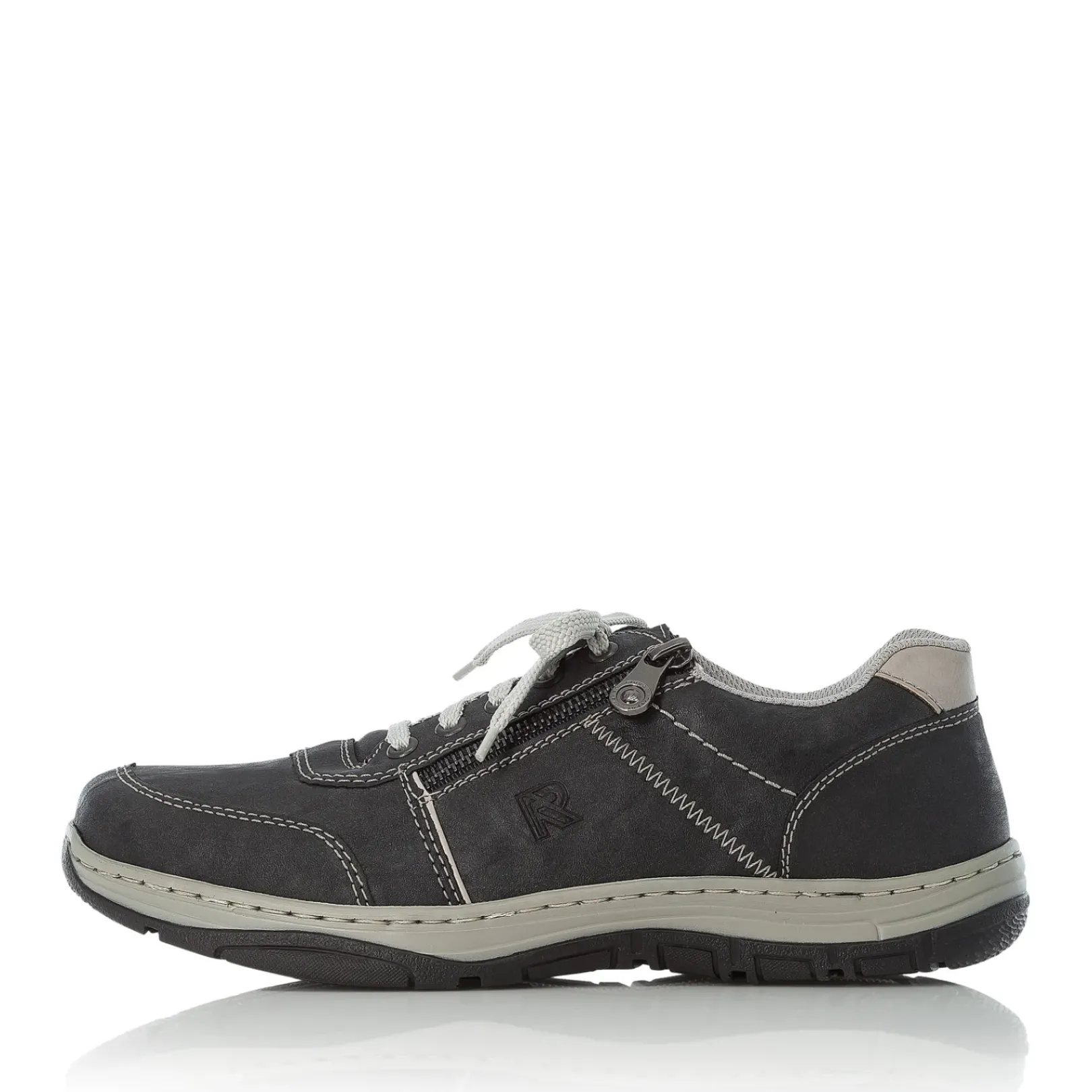Best Rieker Meskie Sznurowane Buty Stalowo-Szaro-Biale