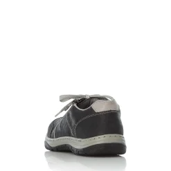 Best Rieker Meskie Sznurowane Buty Stalowo-Szaro-Biale