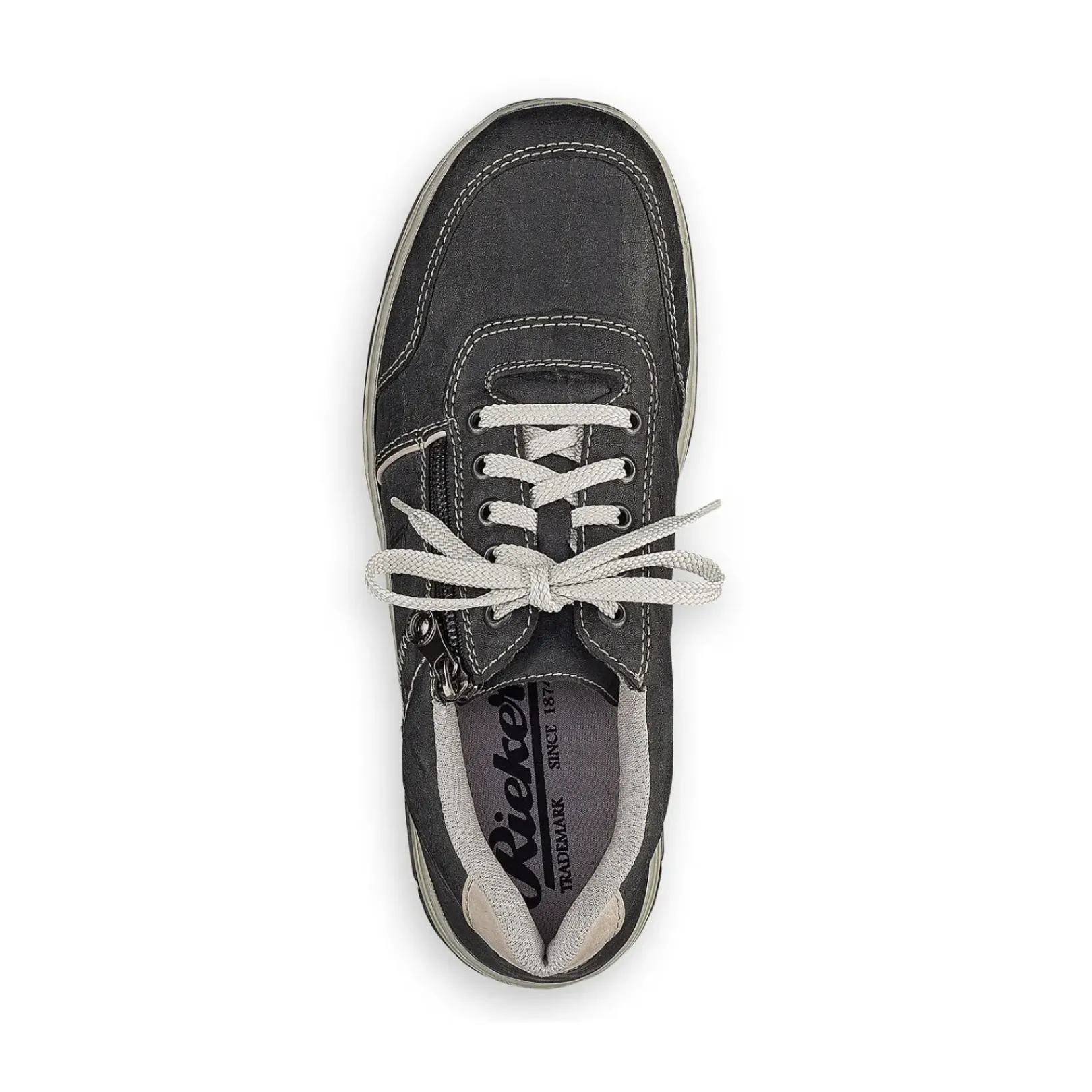 Best Rieker Meskie Sznurowane Buty Stalowo-Szaro-Biale