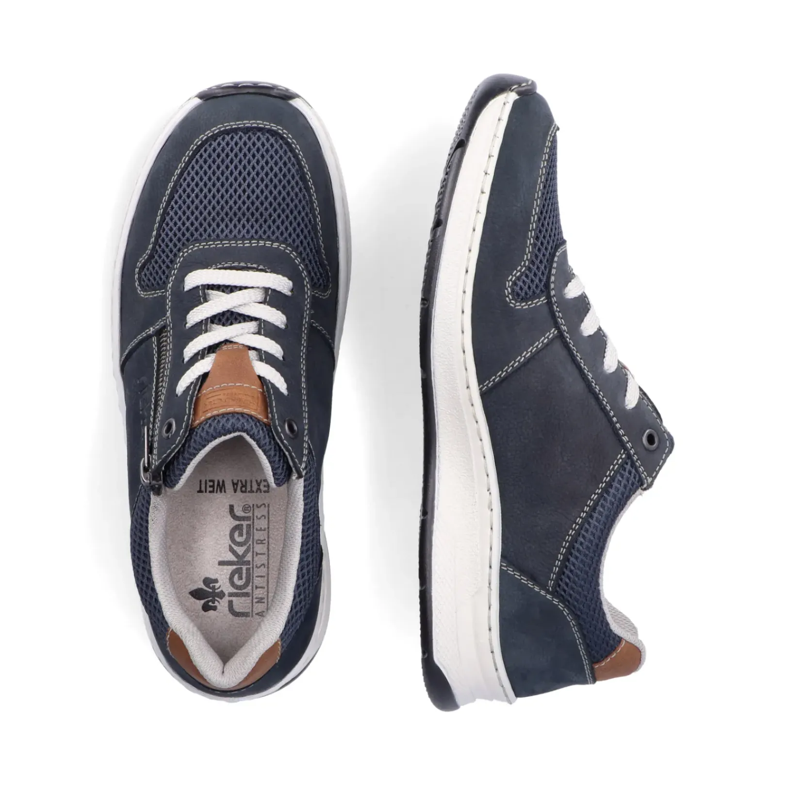 Clearance Rieker Meskie Sznurowane Buty W Kolorze Oceanicznego Blekitu