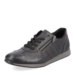 Fashion Rieker Meskie Sznurowane Buty W Kolorze Asfaltowo-Czarnym