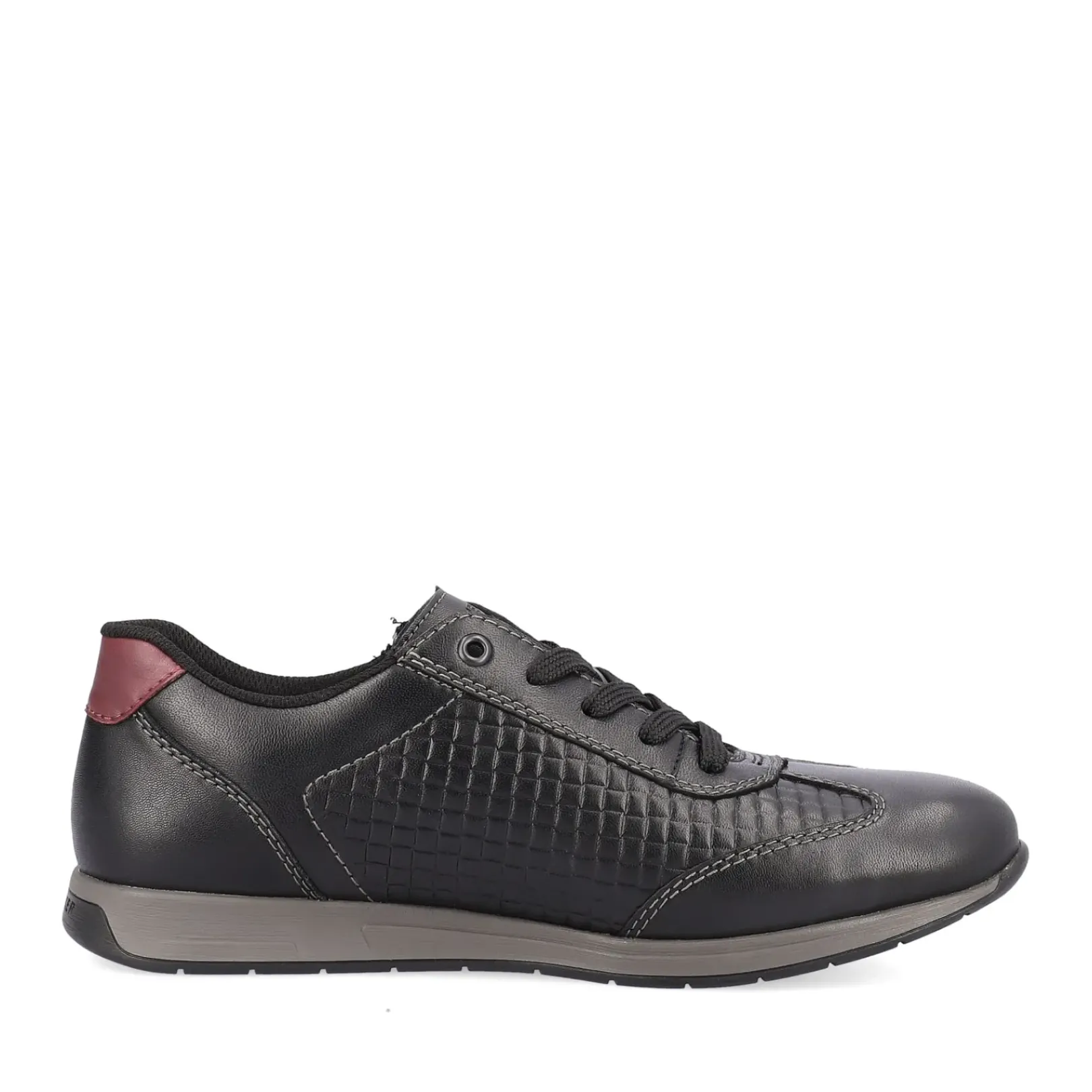 Fashion Rieker Meskie Sznurowane Buty W Kolorze Asfaltowo-Czarnym