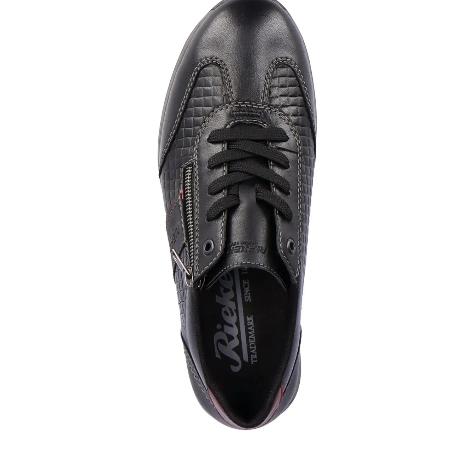 Fashion Rieker Meskie Sznurowane Buty W Kolorze Asfaltowo-Czarnym