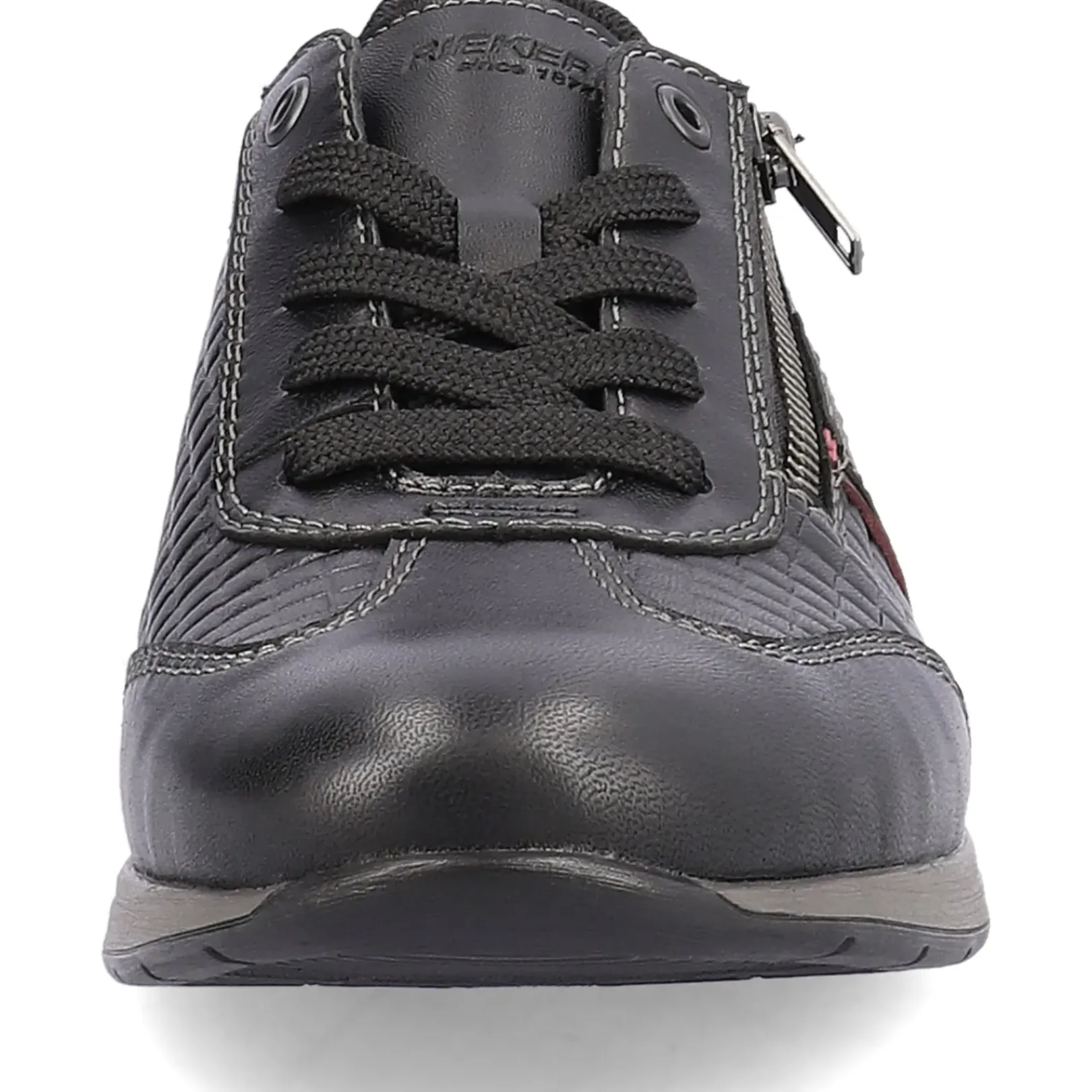 Fashion Rieker Meskie Sznurowane Buty W Kolorze Asfaltowo-Czarnym