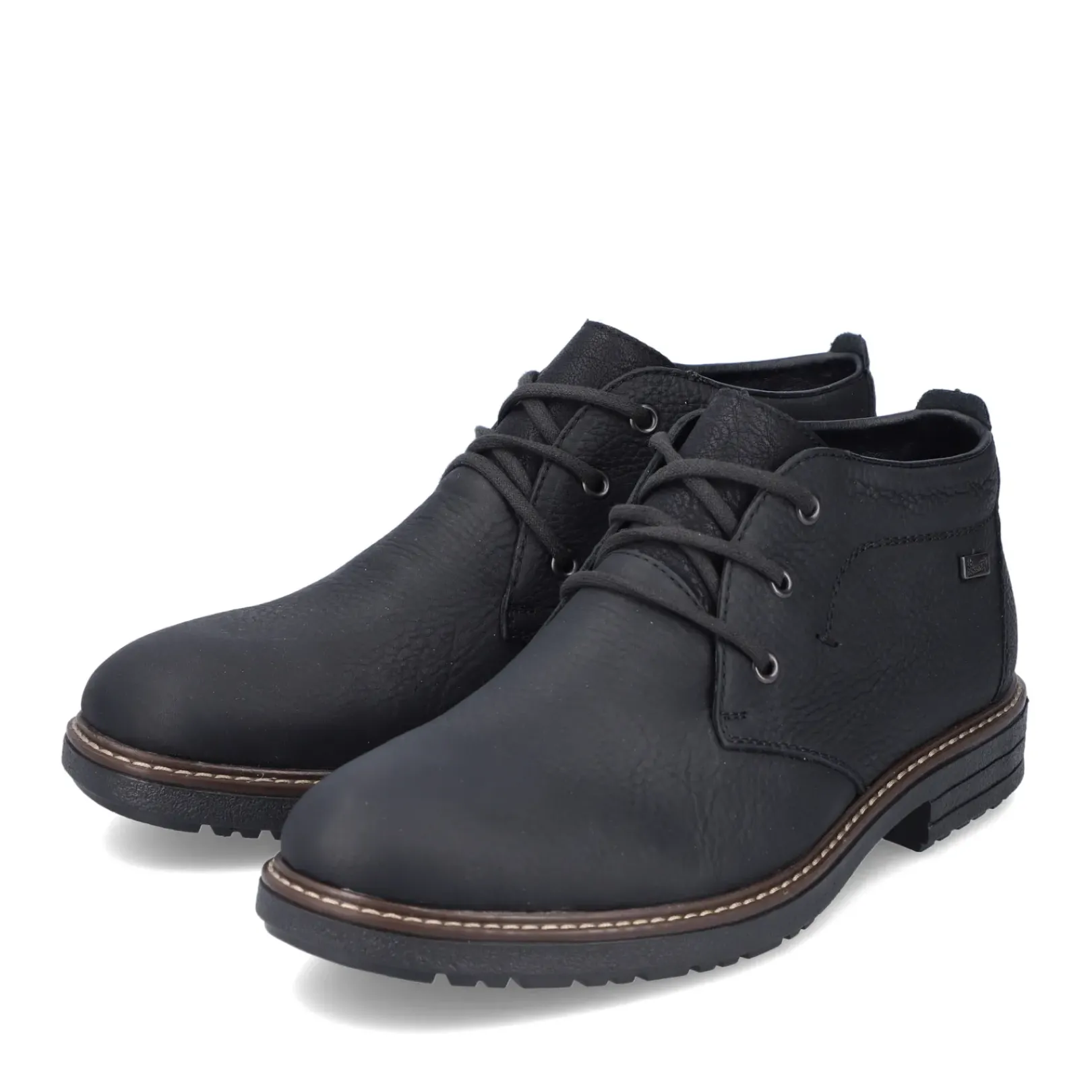 Outlet Rieker Meskie Sznurowane Buty W Kolorze Asfaltowo-Czarnym