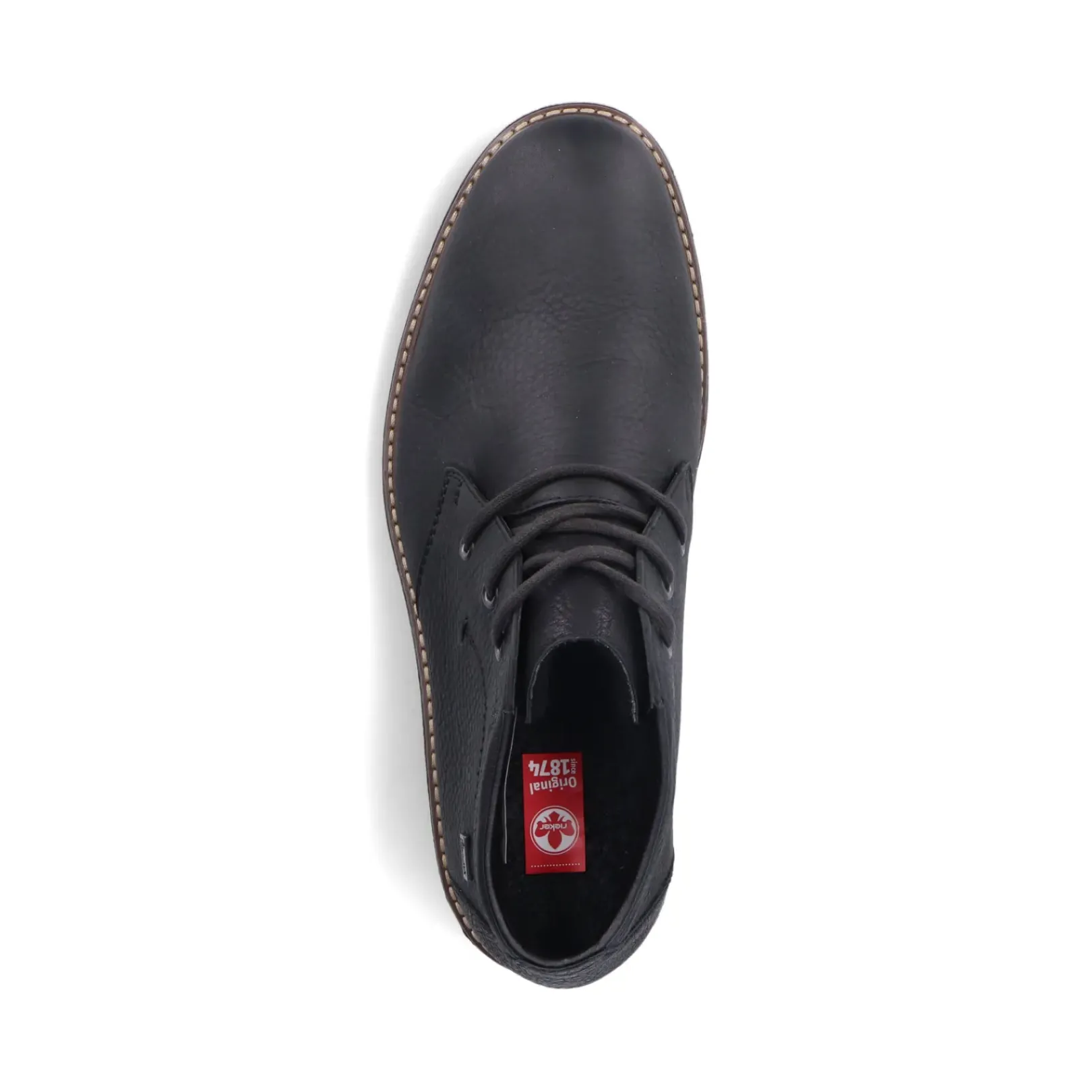 Outlet Rieker Meskie Sznurowane Buty W Kolorze Asfaltowo-Czarnym