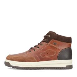 Hot Rieker Meskie Sznurowane Buty W Kolorze Lisiego Brazu