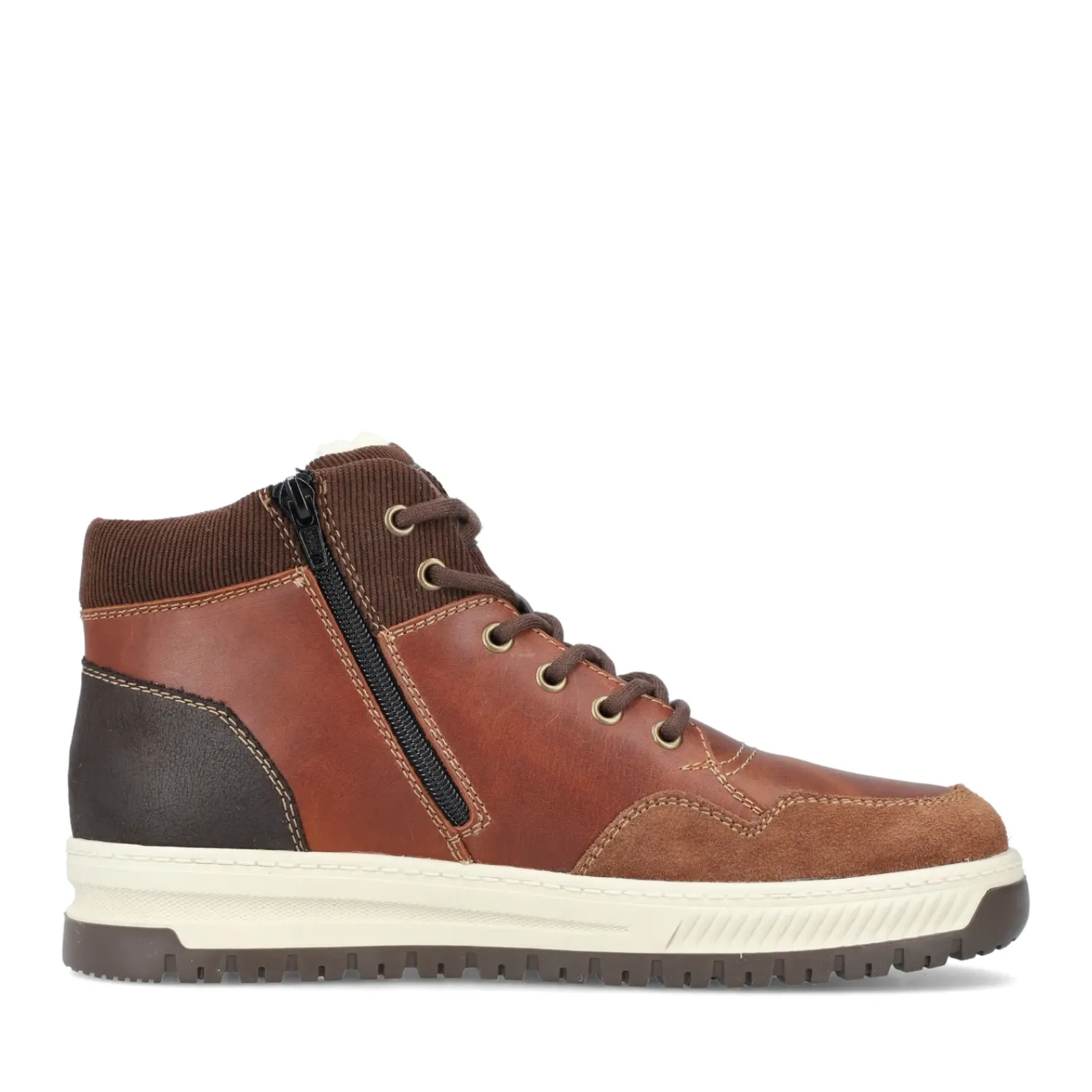 Hot Rieker Meskie Sznurowane Buty W Kolorze Lisiego Brazu