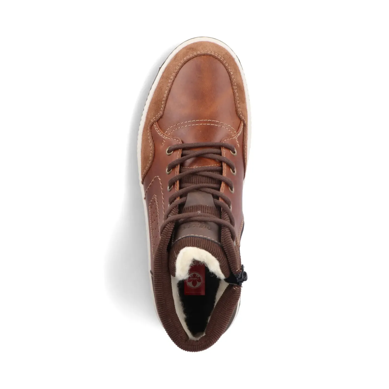 Hot Rieker Meskie Sznurowane Buty W Kolorze Lisiego Brazu