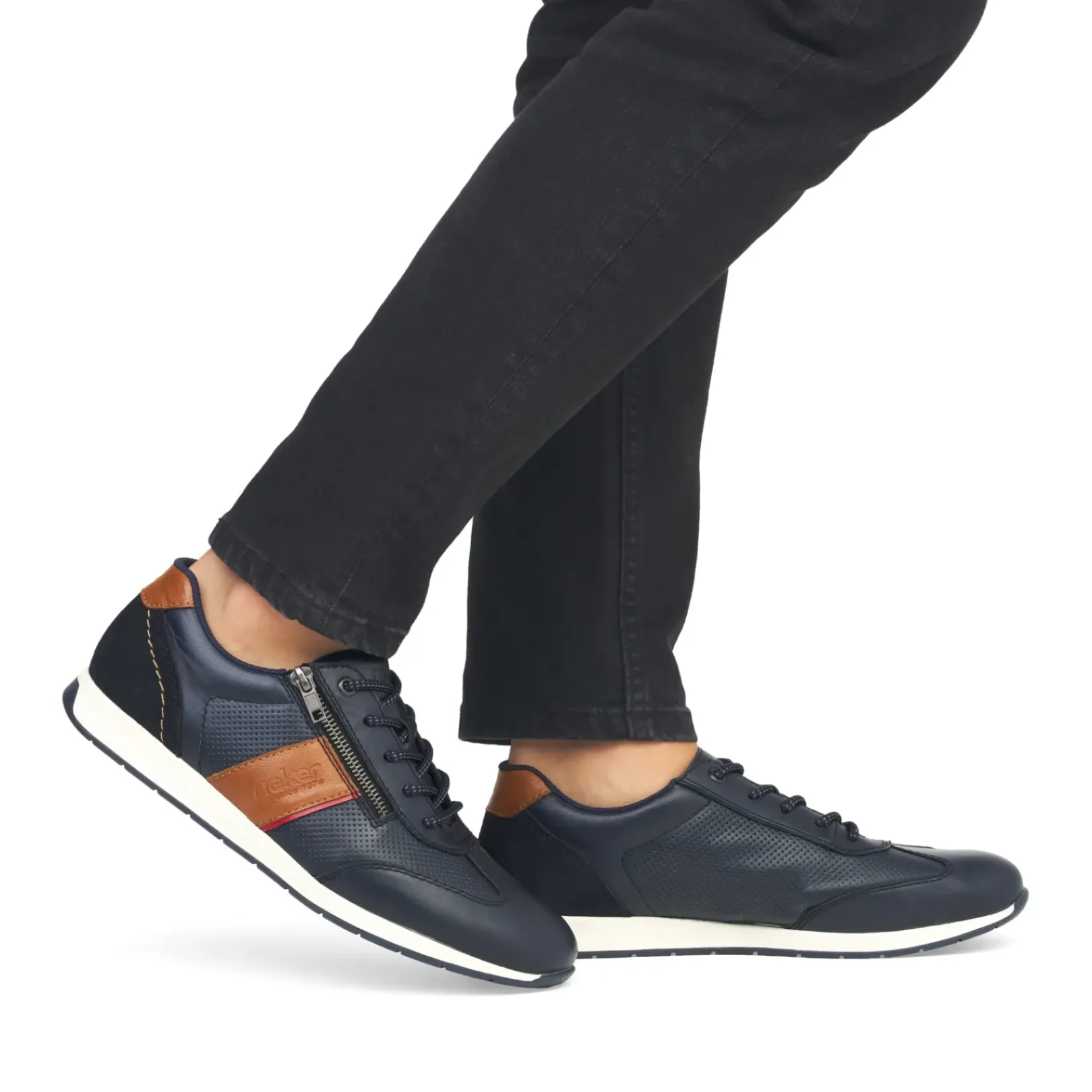 Online Rieker Meskie Sznurowane Buty W Kolorze Oceanicznego Blekitu