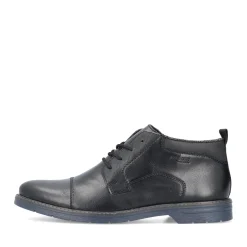 Fashion Rieker Meskie Sznurowane Buty W Kolorze Czarnym, Blyszczacym