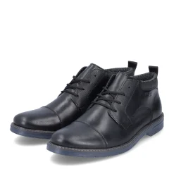 Fashion Rieker Meskie Sznurowane Buty W Kolorze Czarnym, Blyszczacym
