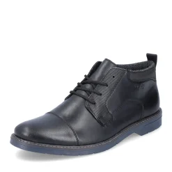 Fashion Rieker Meskie Sznurowane Buty W Kolorze Czarnym, Blyszczacym