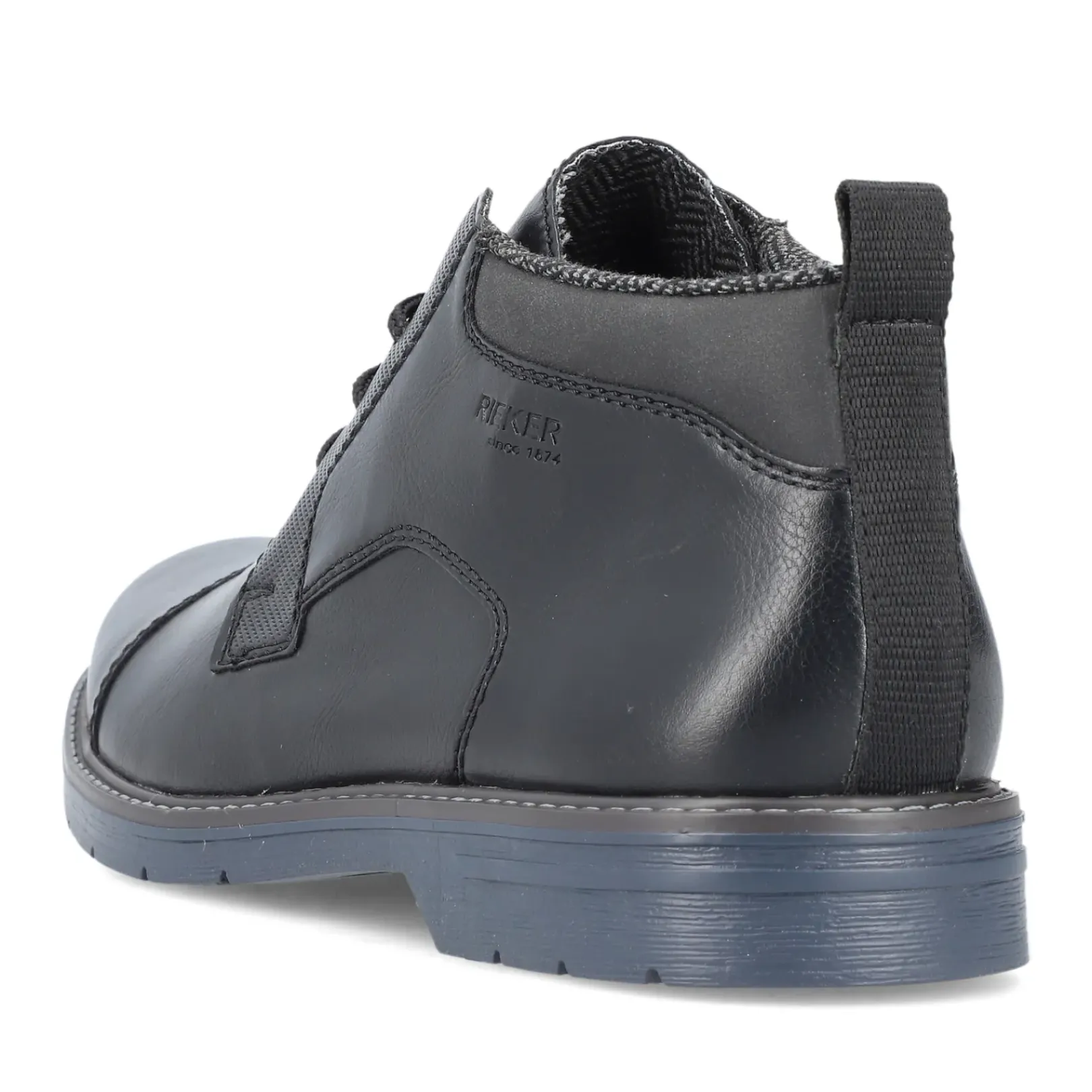 Fashion Rieker Meskie Sznurowane Buty W Kolorze Czarnym, Blyszczacym
