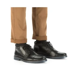 Fashion Rieker Meskie Sznurowane Buty W Kolorze Czarnym, Blyszczacym