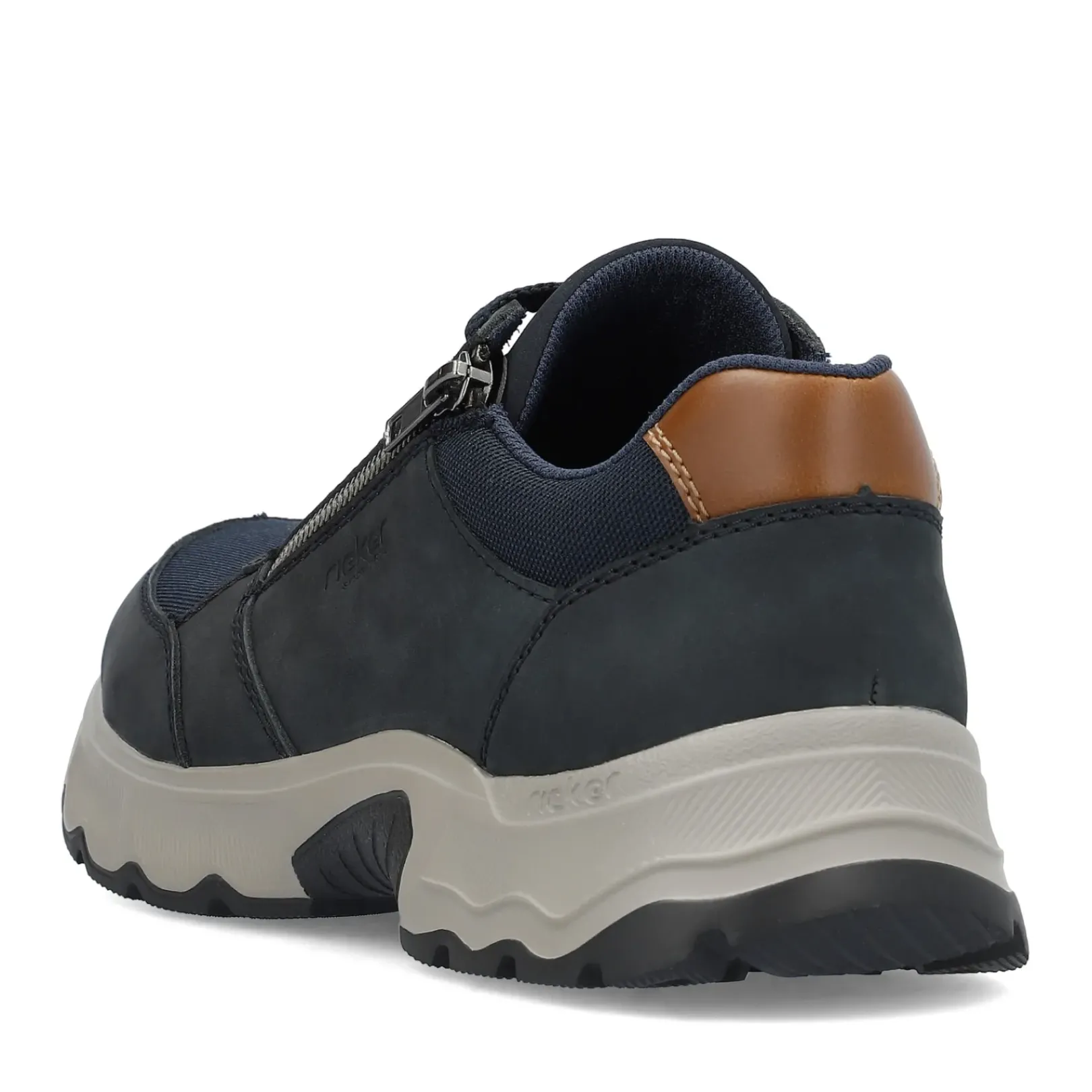 Discount Rieker Meskie Sznurowane Buty W Kolorze Stalowoniebieskim