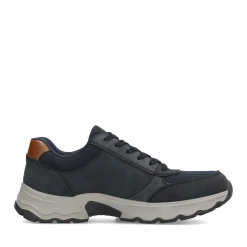 Discount Rieker Meskie Sznurowane Buty W Kolorze Stalowoniebieskim