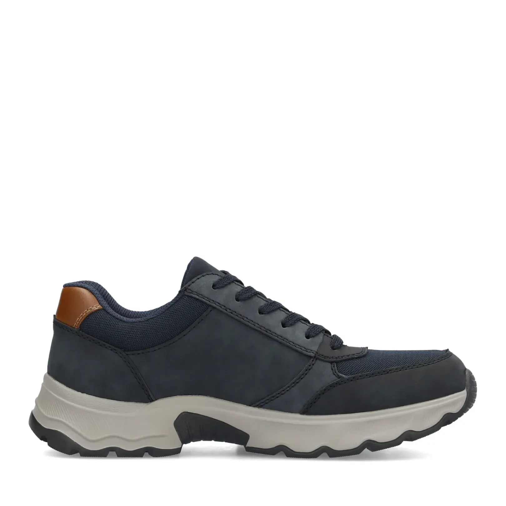 Discount Rieker Meskie Sznurowane Buty W Kolorze Stalowoniebieskim