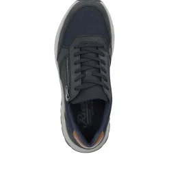 Discount Rieker Meskie Sznurowane Buty W Kolorze Stalowoniebieskim