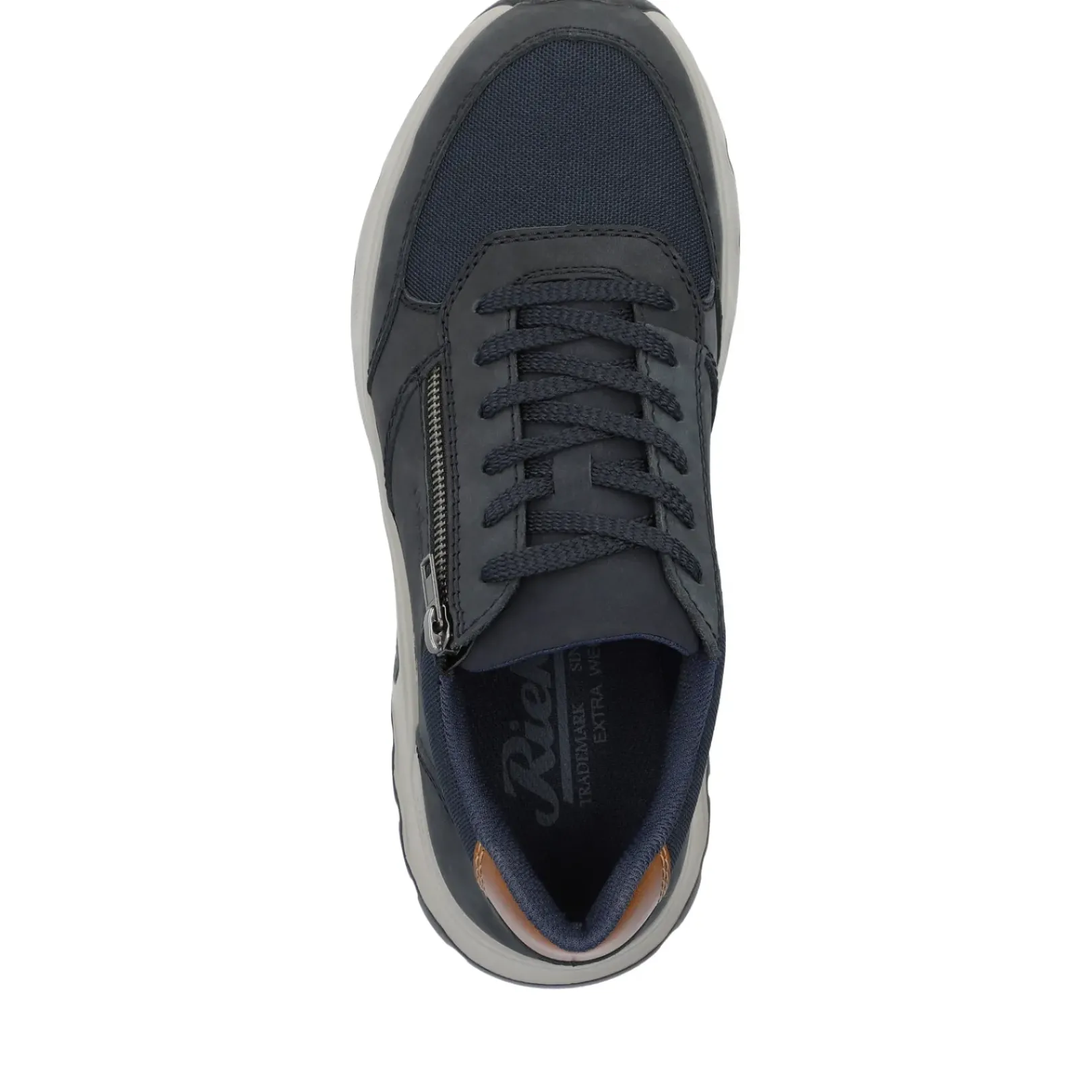 Discount Rieker Meskie Sznurowane Buty W Kolorze Stalowoniebieskim