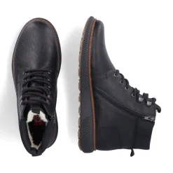 New Rieker Meskie Sznurowane Buty , Nocna, Czarna