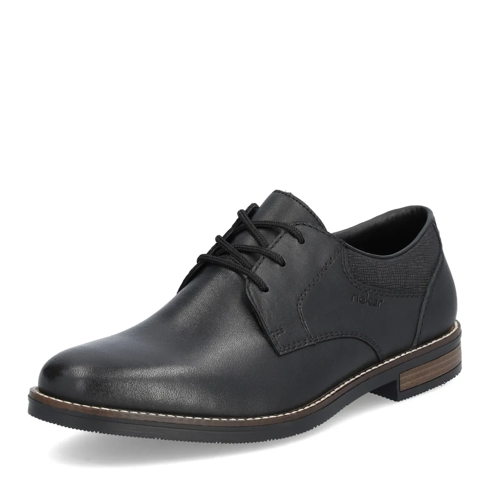 Discount Rieker Meskie Sznurowane Buty W Kolorze Nocnej Czerni