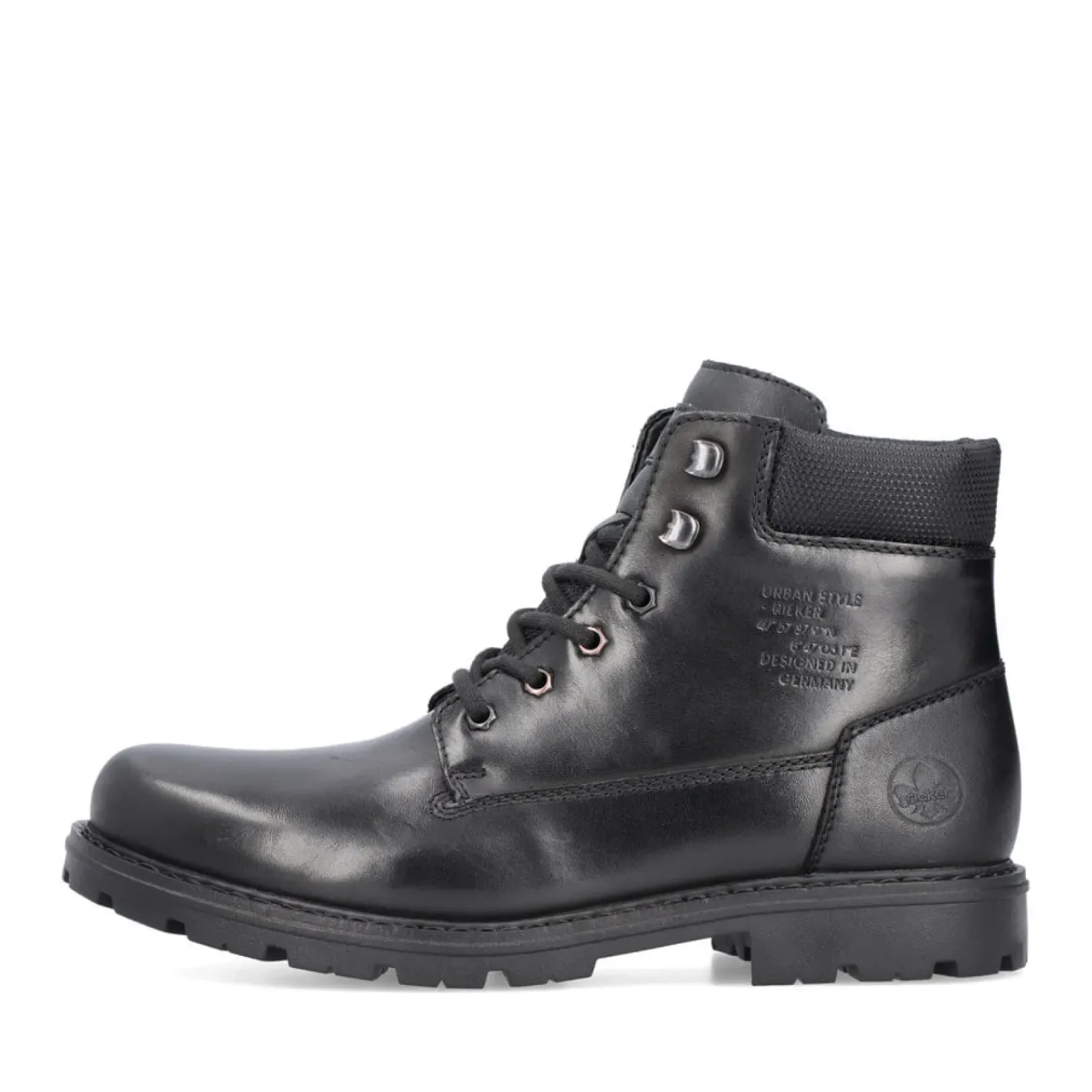 Clearance Rieker Meskie Sznurowane Buty W Kolorze Czarnym, Blyszczacym