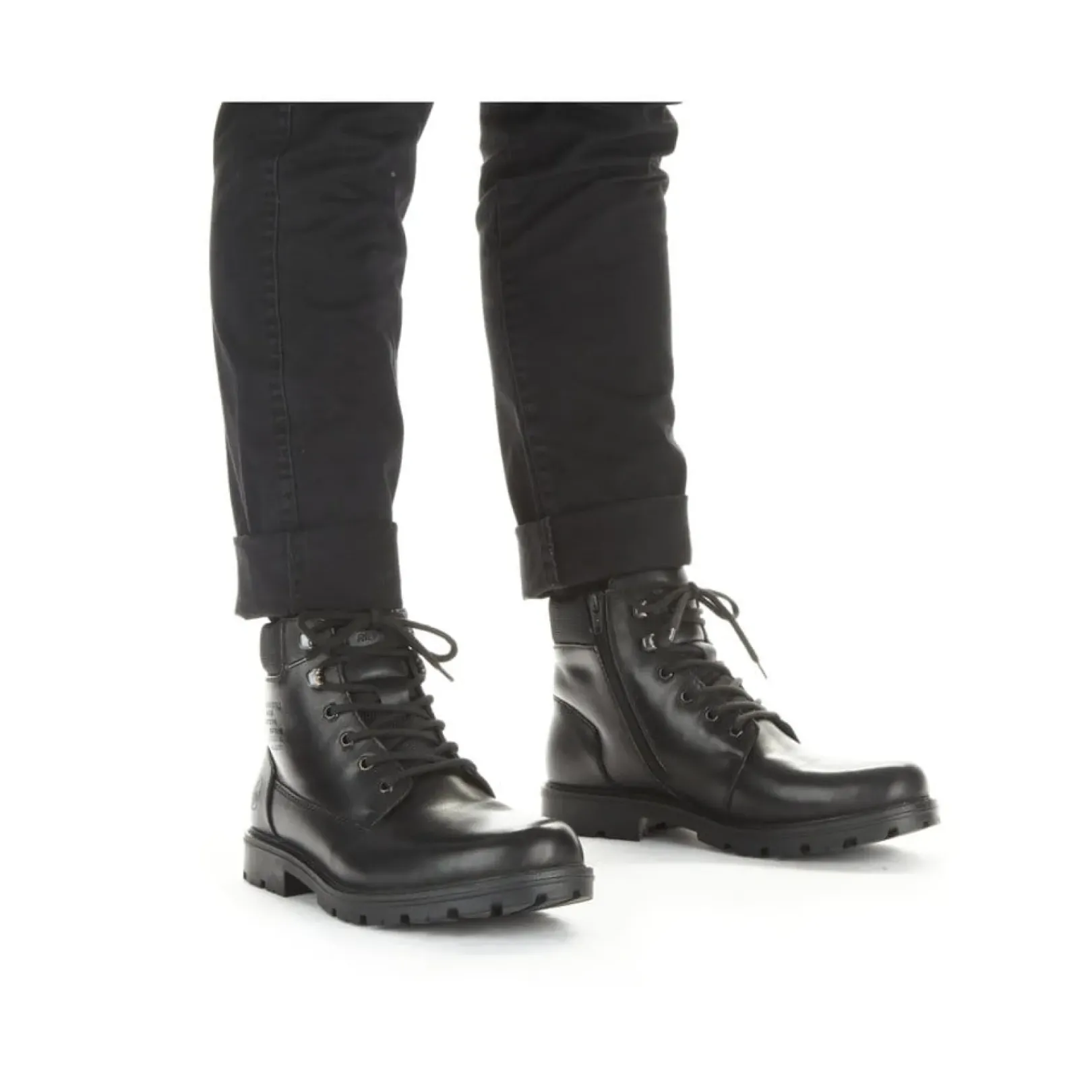 Clearance Rieker Meskie Sznurowane Buty W Kolorze Czarnym, Blyszczacym