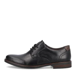 Discount Rieker Meskie Sznurowane Buty W Kolorze Ciemnej Czerni