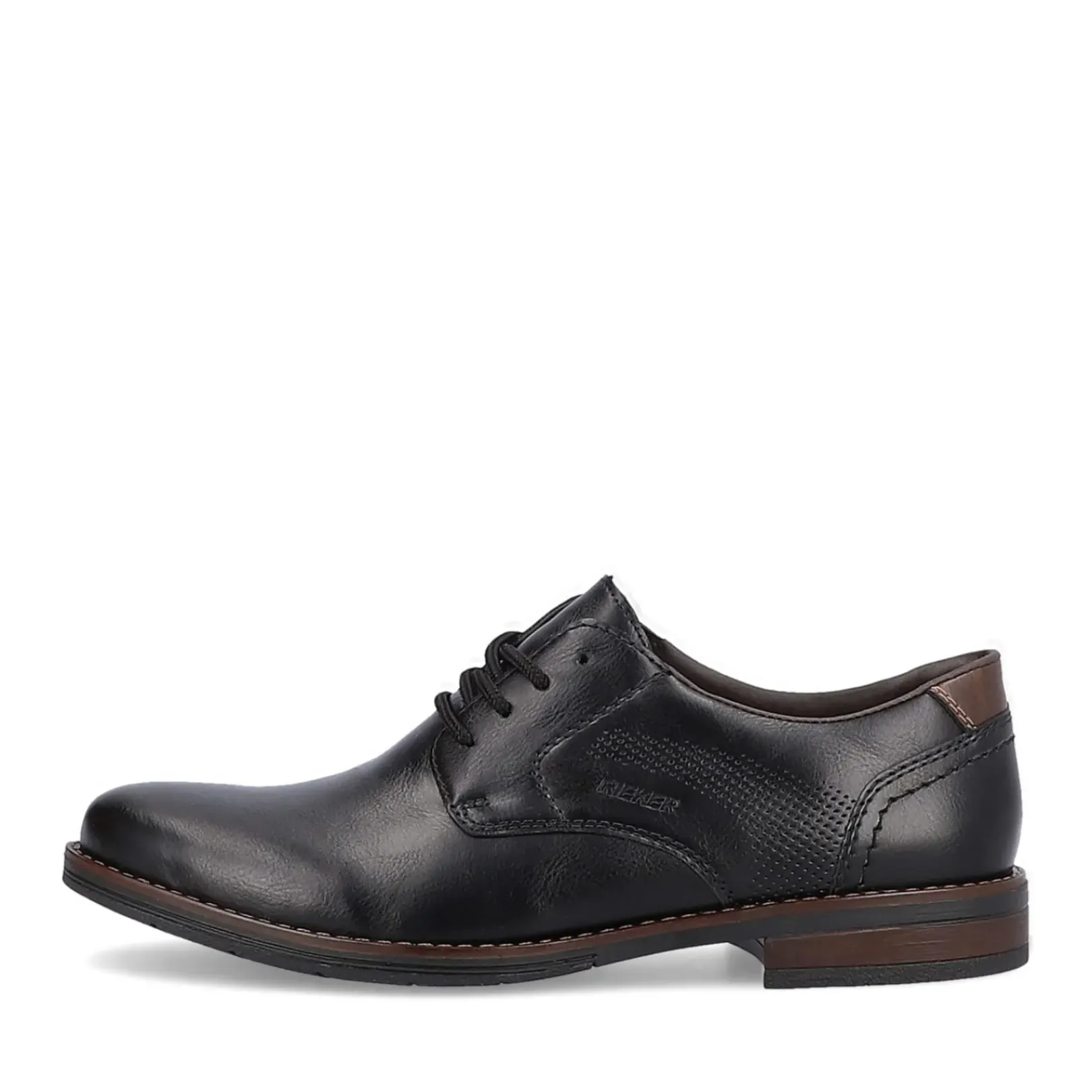 Discount Rieker Meskie Sznurowane Buty W Kolorze Ciemnej Czerni