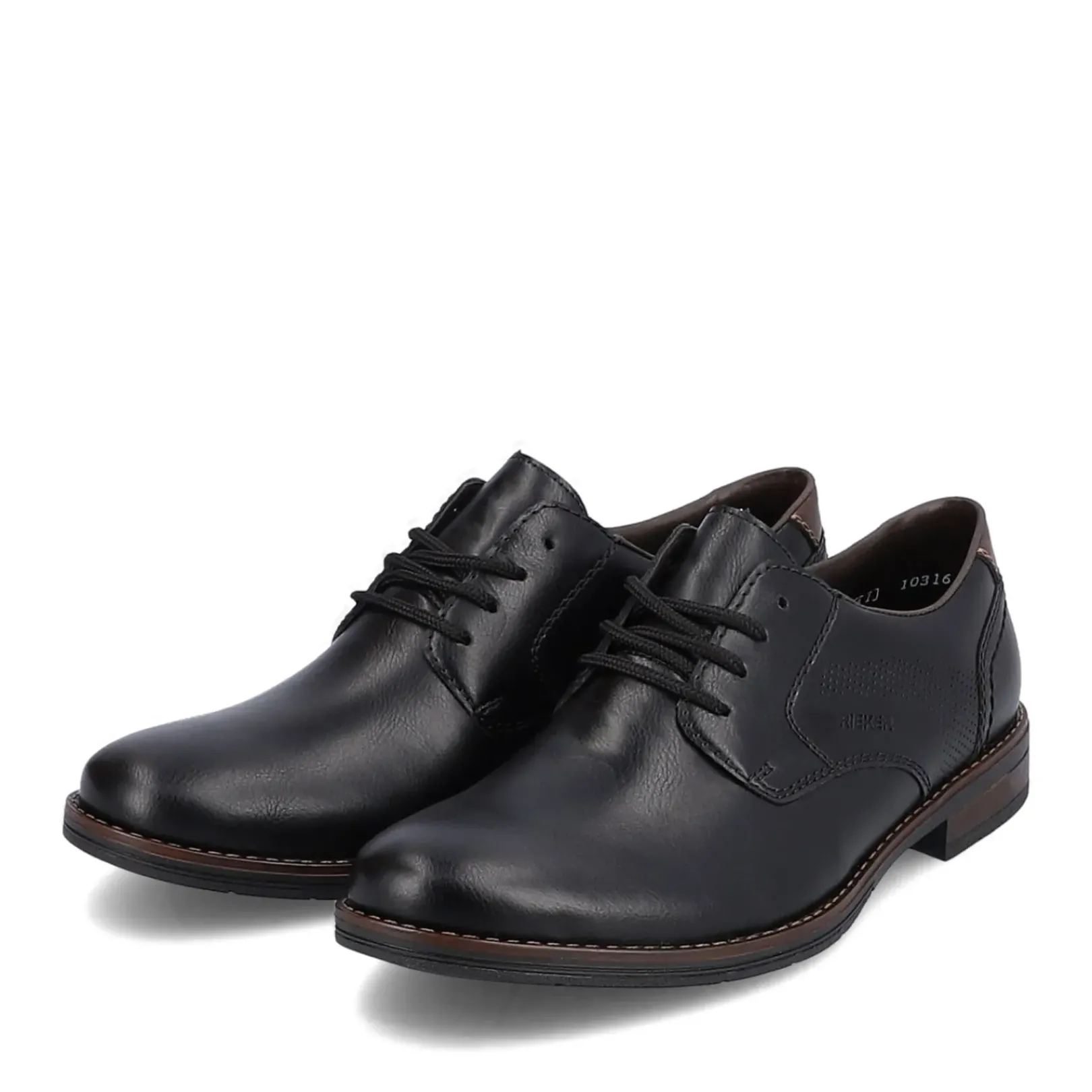 Discount Rieker Meskie Sznurowane Buty W Kolorze Ciemnej Czerni