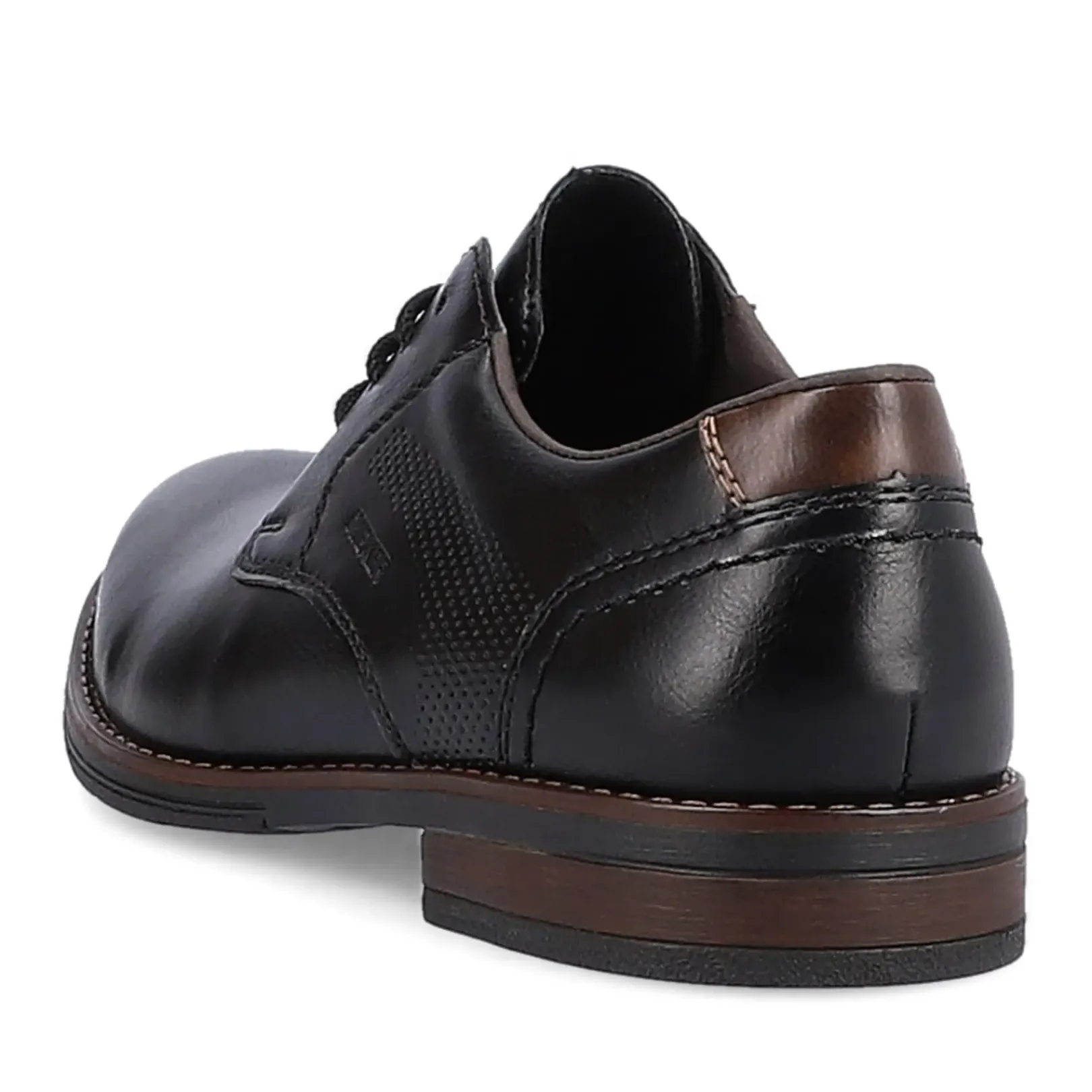 Discount Rieker Meskie Sznurowane Buty W Kolorze Ciemnej Czerni