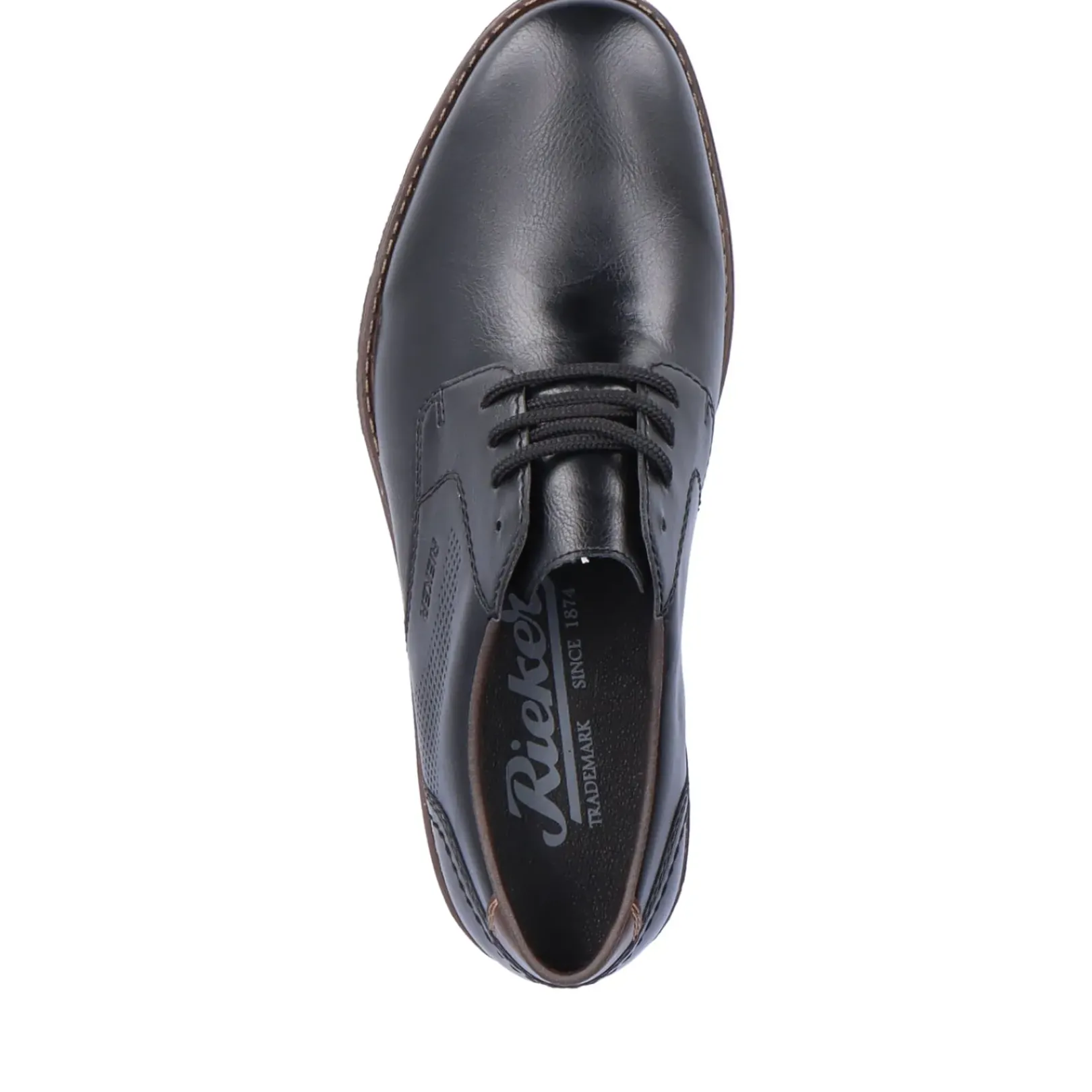Discount Rieker Meskie Sznurowane Buty W Kolorze Ciemnej Czerni