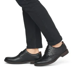 Discount Rieker Meskie Sznurowane Buty W Kolorze Ciemnej Czerni